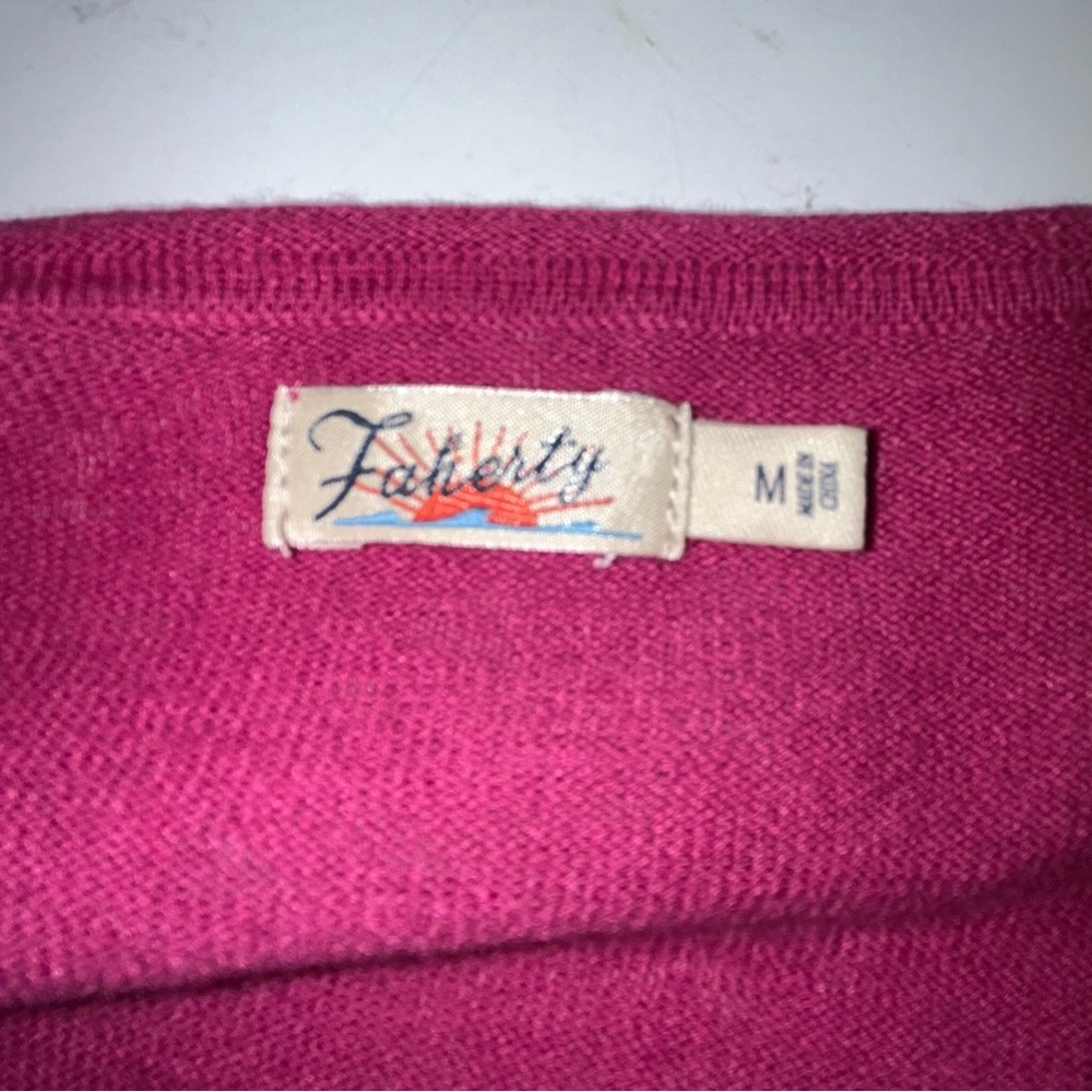 Faherty linen blend sweater women’s‎ size M - Picture 7 of 8